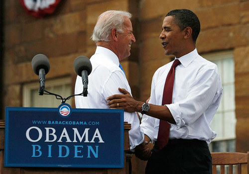 Joe Biden se une a la campaña de Barack Obama en 2008